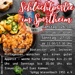 Schlachtpartie im Sportheim am 26. und 27. Oktober